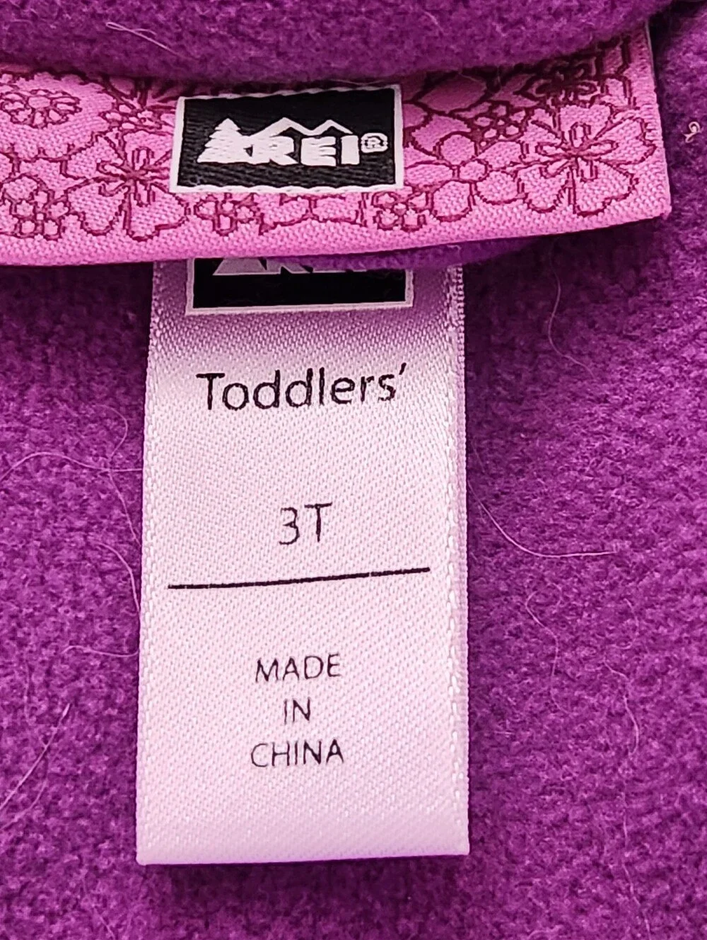 REI Toddler Ski Jacket Size 3T Purple Plaid Outdoors Kids Hood